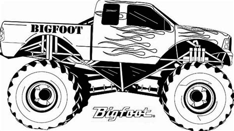 For kids & adults you can print monster truck or color online. Bigfoot Monster Truck Coloring Pages at GetColorings.com ...
