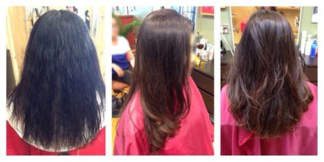Beforeafter Straightening Perm With Curled Ends Digital Perm On
