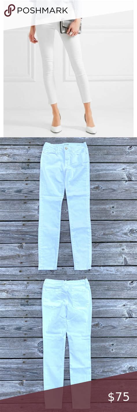 Frame Le Skinny De Jeanne Crop White Jeans Sz 27 Cropped White Jeans