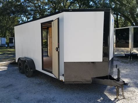 X Ta Trailer White Ramp Side Door Blackout Embossed Snapper