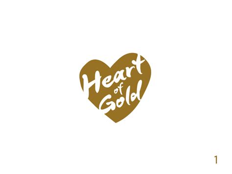 Gold Heart Logo Logodix