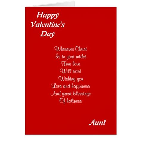 Religious Valentines Day Aunt Card Zazzle