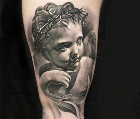 Baby Angel Tattoo By Sergey Shanko Baby Angel Tattoo Angel Tattoo