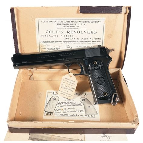 Outstanding Colt Model 1902 Military Semi Automatic Pistol With Scarce