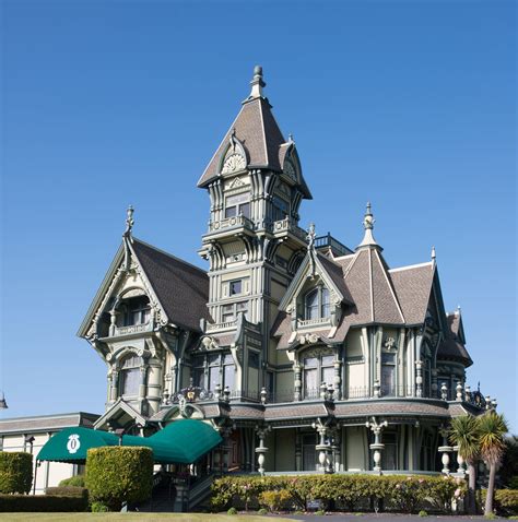 The Carson Mansion Is A Large Victorian House Located In Old Town