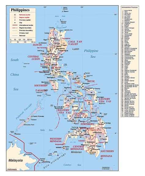 Administrative Map Of The Philippines