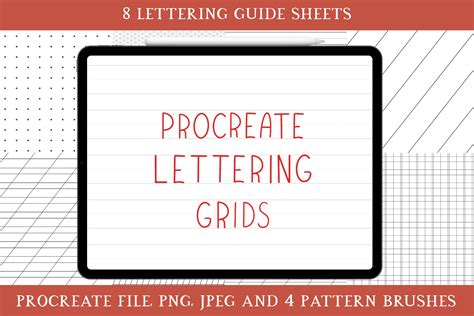 Procreate Lettering Helper Grids Calligraphy Sheets 1122711