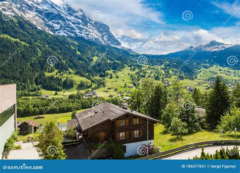 Mountain Near Gimmelwald Stock Image Image Of Grass 186577651