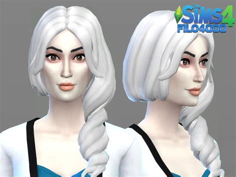 White Hair Recolor 14 Base Game Style The Sims 4 Catalog