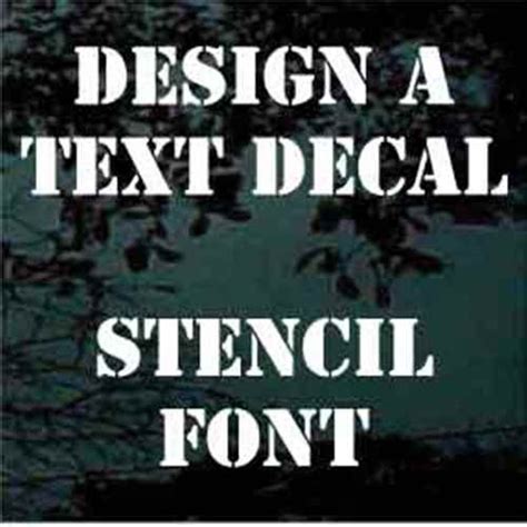 Custom Vinyl Lettering Stencil Bold Font Text Decals Decal Junky