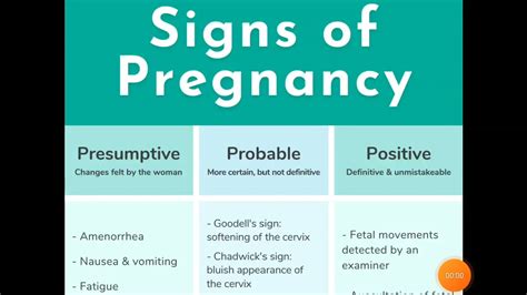 Signs Of Pregnancy Youtube