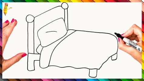 How To Draw A Bed Step By Step 🛏️ Bed Drawing Easy Youtube