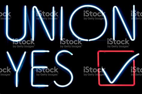 A neon union yes sign. | Royalty free stock photos, Business photos, Stock photos