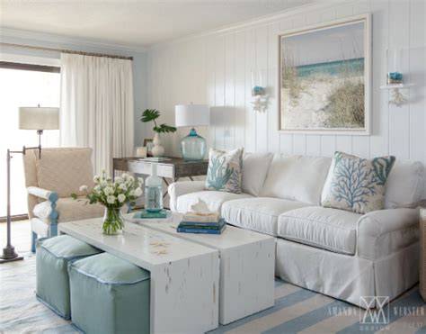 Breezy Condo Living Room Beach Cottage Style Shop The Look