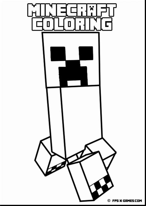 Minecraft Creeper Printable Coloring Pages