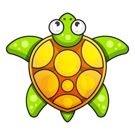 Tortuga De Imágenes Prediseñadas Ilustración Vectorial Vector Premium