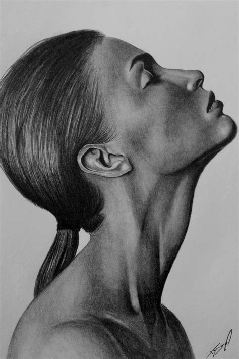 Female Face Pencil Drawing By Morkedin On Deviant Art Face Pencil
