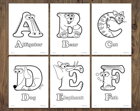 Alphabetimals™ Uppercase And Lowercase Babies 52 Printable Aa Zz Coloring