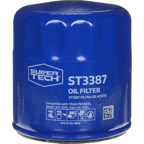 Supertech St3387 3 Spin On Oil Filter