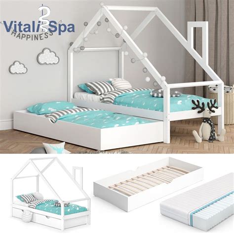 Tagesbett/3 schubladen/2 matratzen 80x200 cm. Bett Mit Unterbett 90X200 - Ausziehbetten Z B Gleiche Hohe ...