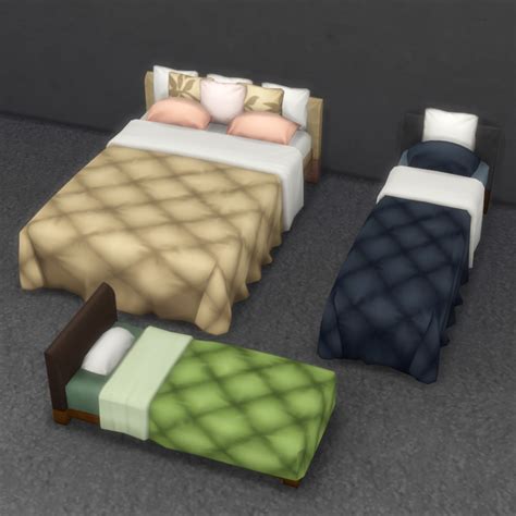 Lana Cc Finds — Crosshatch Delight Bed Set Sims 4 Cc Skin Sims 4 Mm Cc