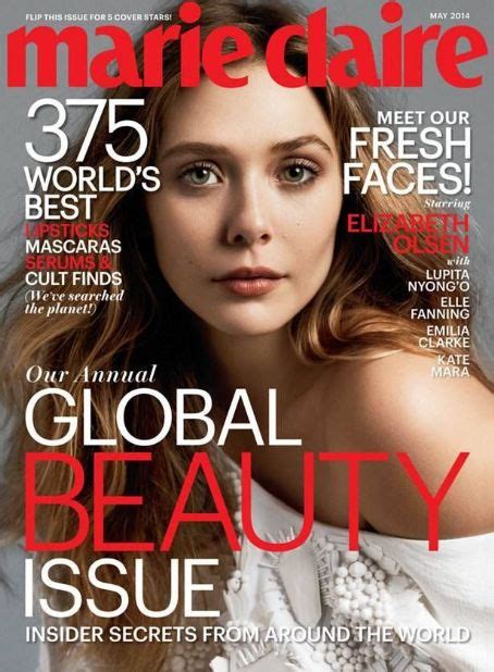 Elizabeth Olsen Marie Claire Magazine 04 May 2014 Cover Photo United