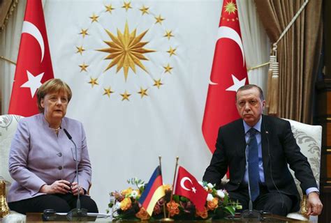 Merkel Urges Turkeys Erdogan To Uphold Freedoms Allow Dissent Reuters