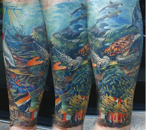 Seabed Underwater Tattoo Sea Tattoo Sleeve Sleeve Tattoos