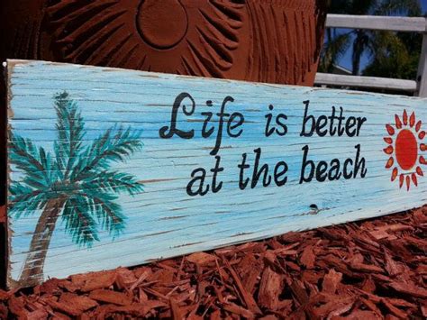 Hand Painted Rustic Beach Sign Made From Reclaimed Wood Etsy