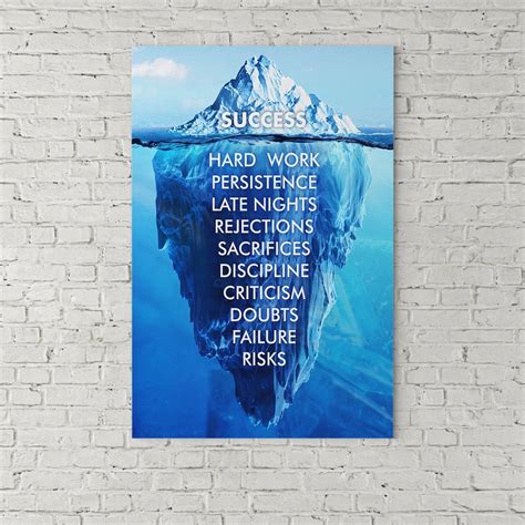 Success Hard Work Persistence Quote Success Is An Iceberg