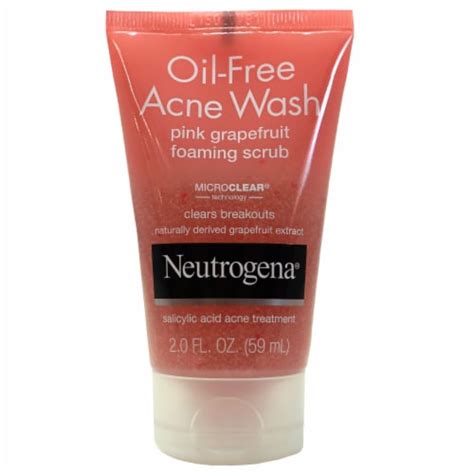 Neutrogena Oil Free Acne Wash Face Scrub Pink Grapefruit 2 Fl Oz