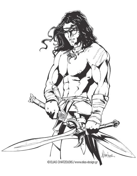 conan ink by elias chatzoudis on deviantart