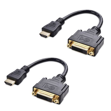 2 Pack Bi Directional Hdmi To Dvi Adapter 5 Inches