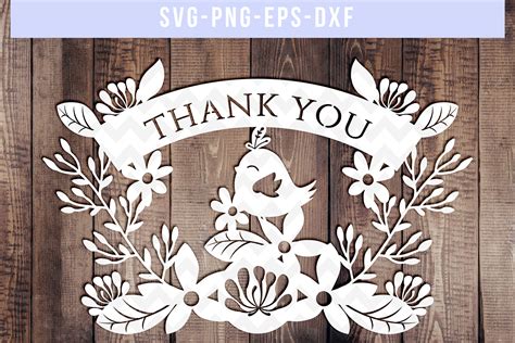 Say thank you for wedding gifts with ecru thank you notes printed with a flourish design. Thank you SVG Cut File, Wedding Paper Cutting, DXF EPS PNG