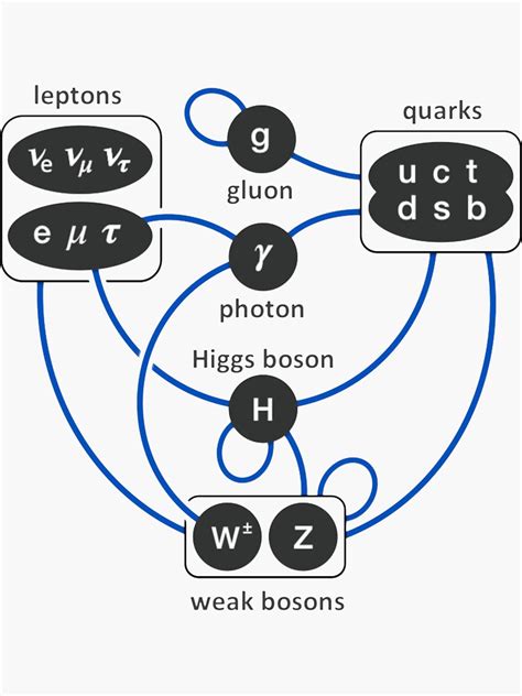 Standard Model Particles Higgs Boson Physics Theory Sticker For Sale