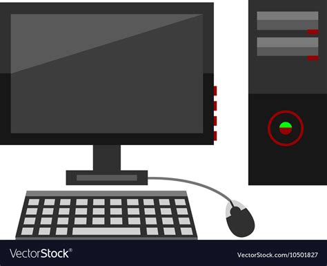 Desktop Computer Royalty Free Vector Image Vectorstock