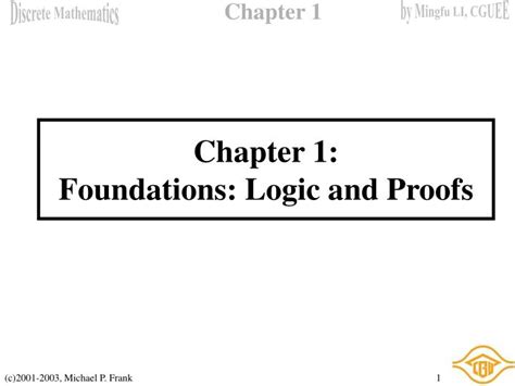Ppt Chapter 1 Foundations Logic And Proofs Powerpoint Presentation