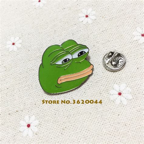 20pcs Sad Frog Lapel Pin And Brooches Green Custom Enamel Pins Badges