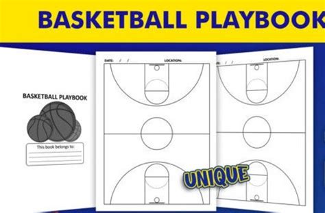 Basketball Playbook 100 Printable Pages Etsy