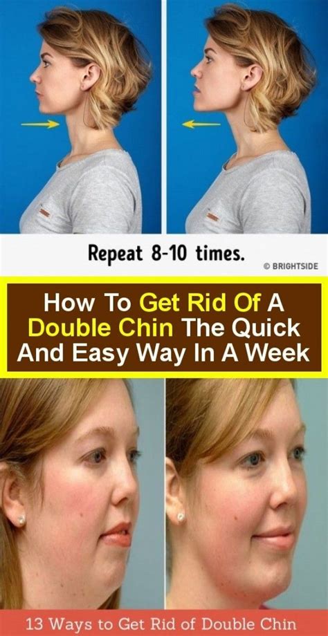 How To Rid Of A Double Chin Quick And Easy Way In A Week In 2020 Double Chin Double Chin