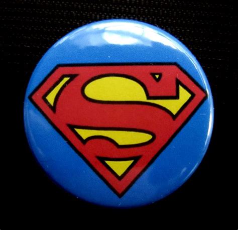 Superman Vintage Superman Logo Superman Button Badge