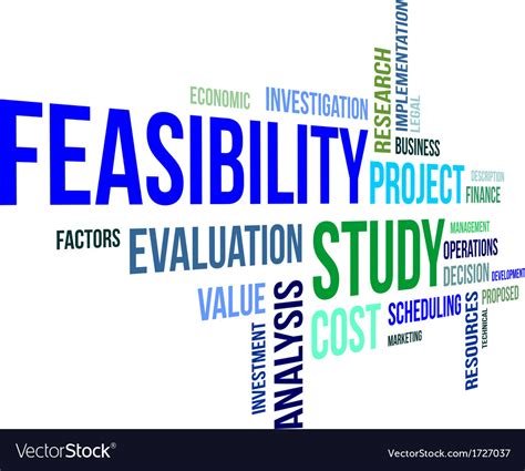 Word Cloud Feasibility Study Royalty Free Vector Image