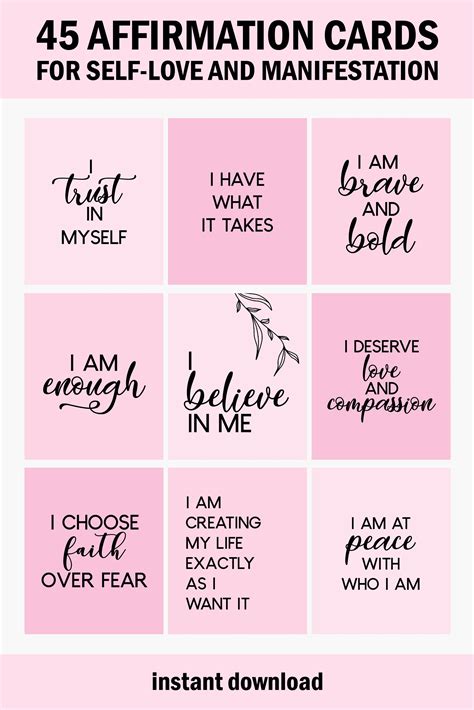 Vision Board Positive Affirmations For Women