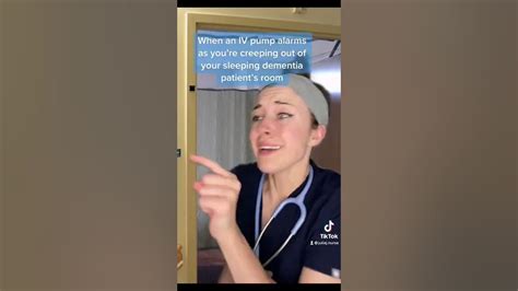 iv pump wakes dementia patient funny nurse tiktok youtube