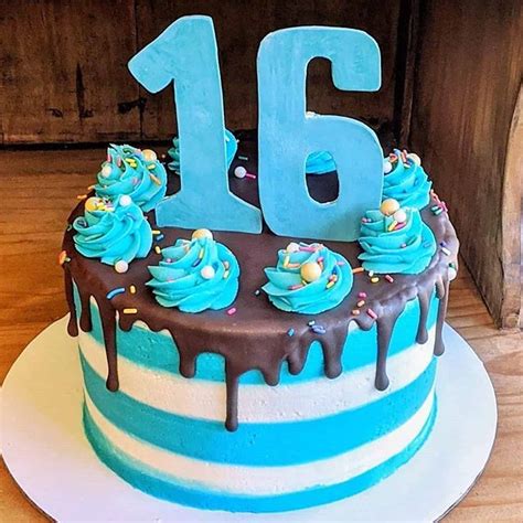 On this day friends , family , best friends and relatives are together and celebrated these may your 16th birthday have an amazing shine! Happy 16th birthday #cake #dripcakes #sweet16 in 2020 | Drip cakes, Cake, Happy 16th birthday
