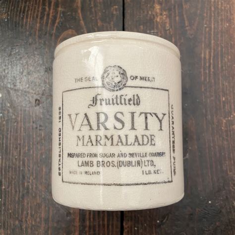 Antique Stoneware Marmalade Jar Fruitfield Varsity Etsy
