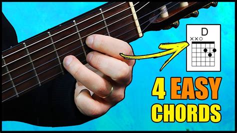 Learn How To Play 5 Hits On The Guitar Using Only 4 Easy Chords Youtube