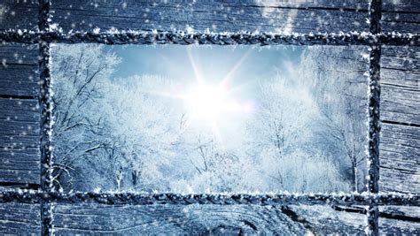 Winter Scene And Animated Snow Loop Stock Footage Video