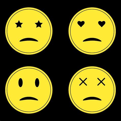 Premium Vector Vector Sad Mood Emoji Stickers Set