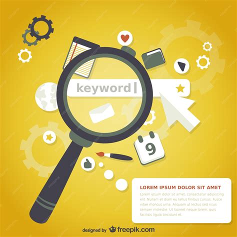 Premium Vector Magnifying Glass Keyword Search